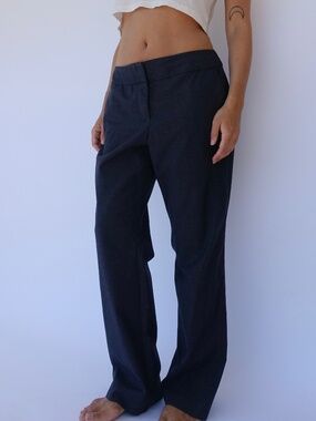 Grey bootcut trouser pants